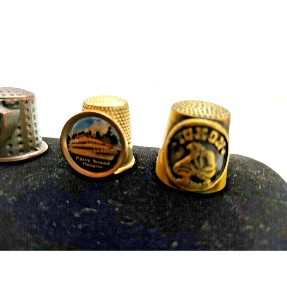 Vintage Metal Thimbles Lot of 5 See photos and details - Picture 5 of 11